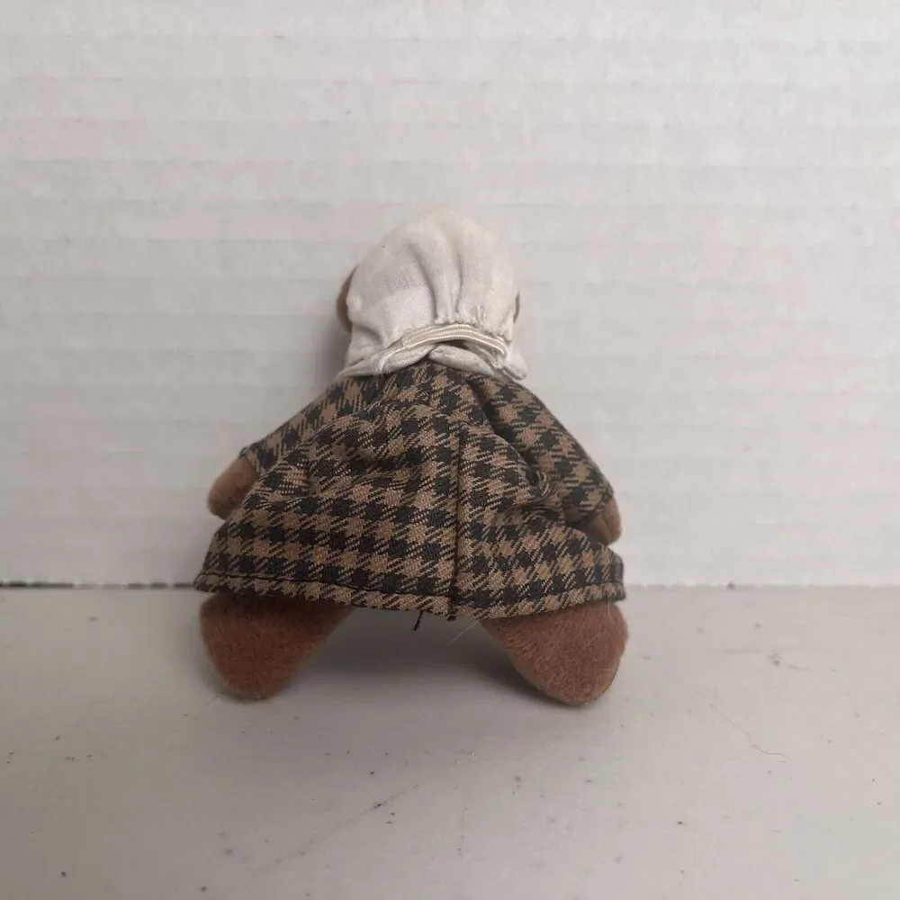 Russ Berrie Thanksgiving Mini Teddy Bears Pilgrim Indian Vintage Tiny Town 3